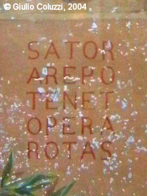 Il SATOR di Trisulti (dettaglio)