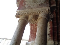 Fiore della Vita sotto i capitelli nell'aula capitolare